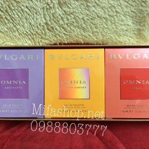 Set nước hoa blvgari omnia 3 chai jewel charms