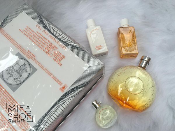 Bộ quà tặng nước hoa eau des merveilles hermes edt 100ml