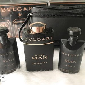 Bộ quà tặng nước hoa bvlgari man in black pour homme 100ml