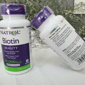 Viên uống mọc tóc natrol biotin 10000mcg Mỹ 100 viên chính hãng