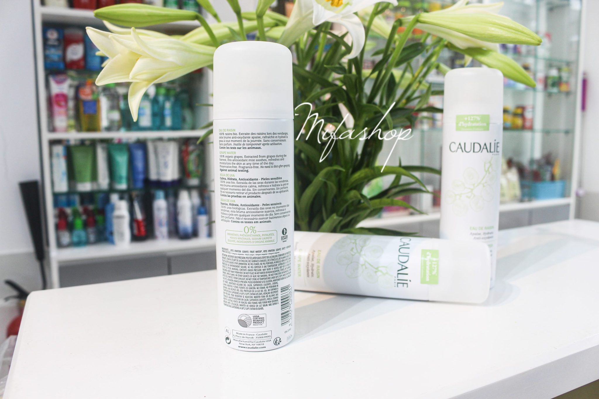 Xịt khoáng caudalie eau de raisin grape water paris - Ảnh 4