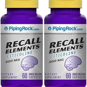 Viên uống bổ não piping rock citicoline (recall elements) 500 mg