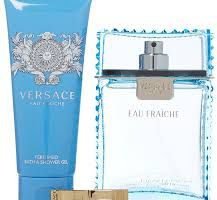 Bộ quà tặng nước hoa, sữa tắm versace man eau fraiche và móc khóa