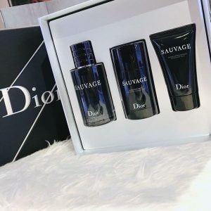 Bộ quà tặng nước hoa , lăn khử mùi & kem cạo râu nam dior sauvage for men