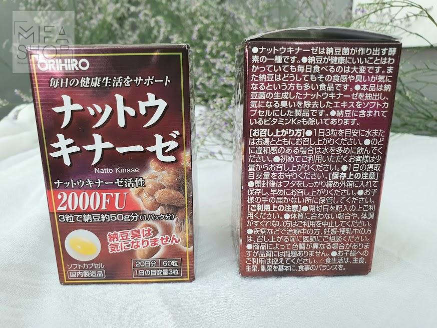 Viên uống hỗ trợ điều trị tai biến Orohiro Nattokinase 2000FU của Nhật chính hãng