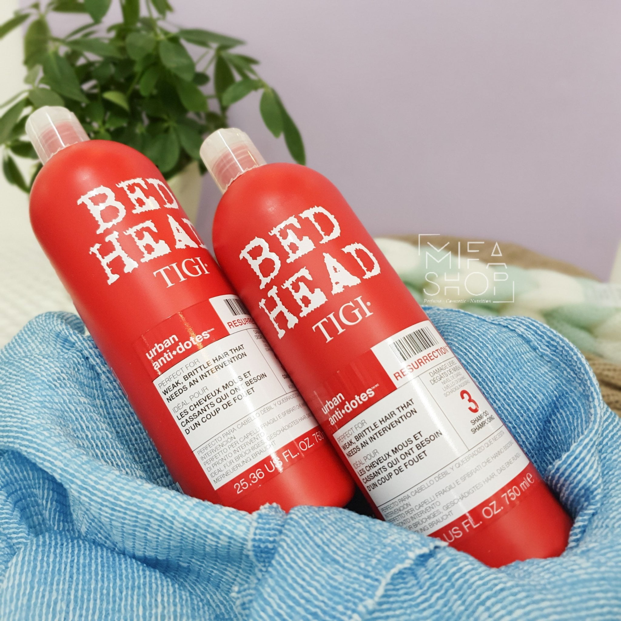 Bộ gội xả Tigi Head bed đỏ dành cho tóc hư tổn 750ml - Ảnh 2