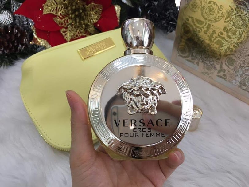 Bộ quà tặng nước hoa versace eros nữ 100ml, túi xách, mini 10ml 2