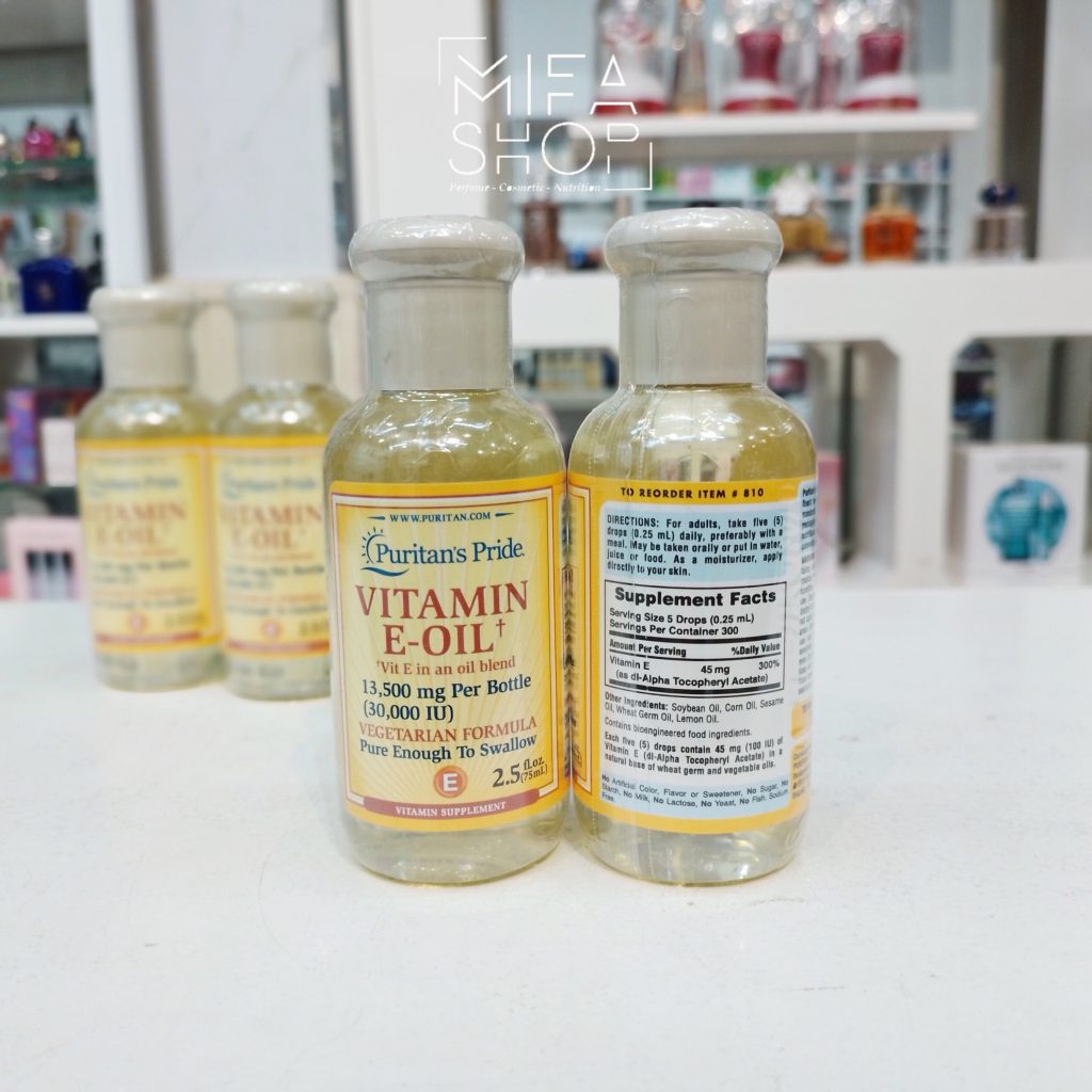 Vitamin E-Oil Puritan's Pride Dạng Nước