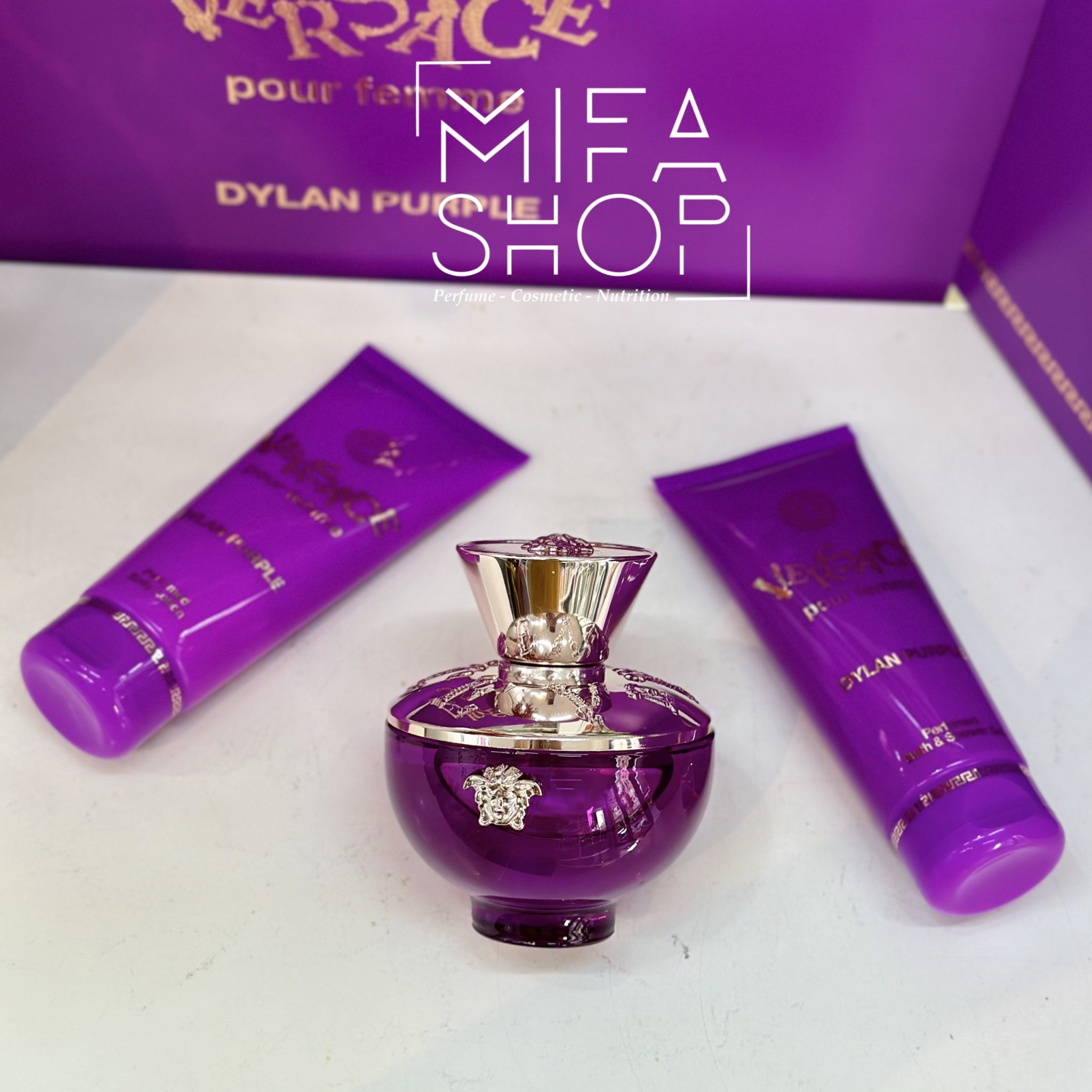 Bộ Nước Hoa Versace Dylan Purple Pour Femme Túi Xách - Ảnh 3