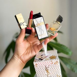 bộ quà tặng ( gift set) nước hoa và son môi YSL mini